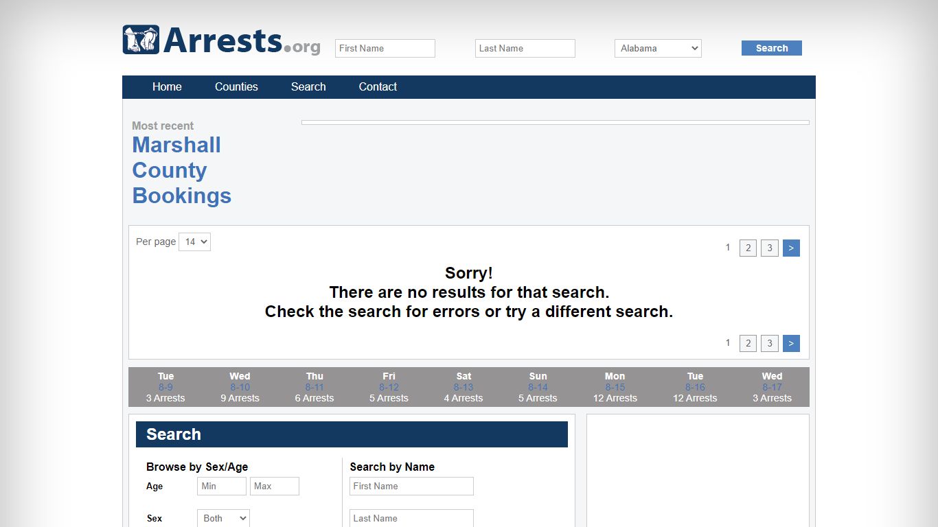 Marshall County Arrests and Inmate Search